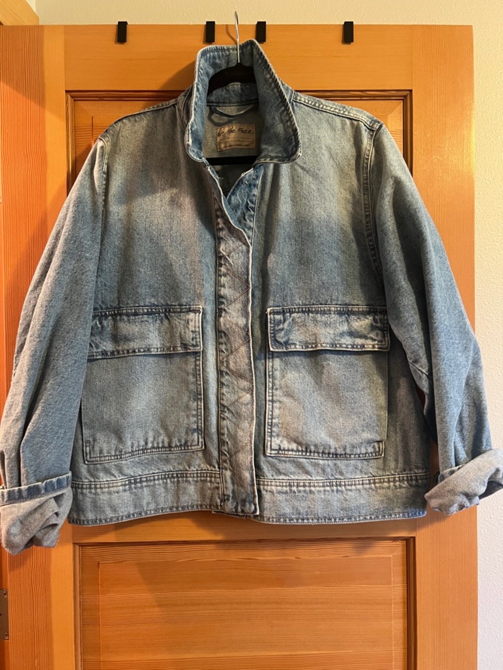 We The Free Light Blue Denim Jean Jacket